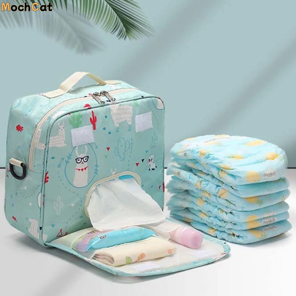 

Cartoon Soft Diaper Storage Bag Thicken Nylon Mommy Carriage Organizer Printed Anti-splash Water Pouch for Make Up Kit Shopping