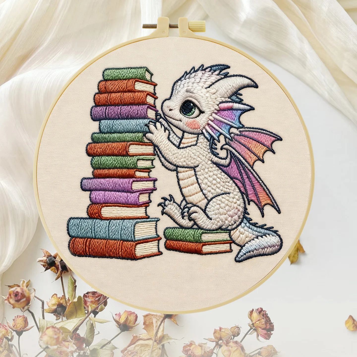 Neues DIY Tier-Stickerei-Set für Anfänger, Heim-Nähhandarbeits-Kit, Stickerei-Set, Geschenk-Muster, Handgemachte Dekoration – Detail 3