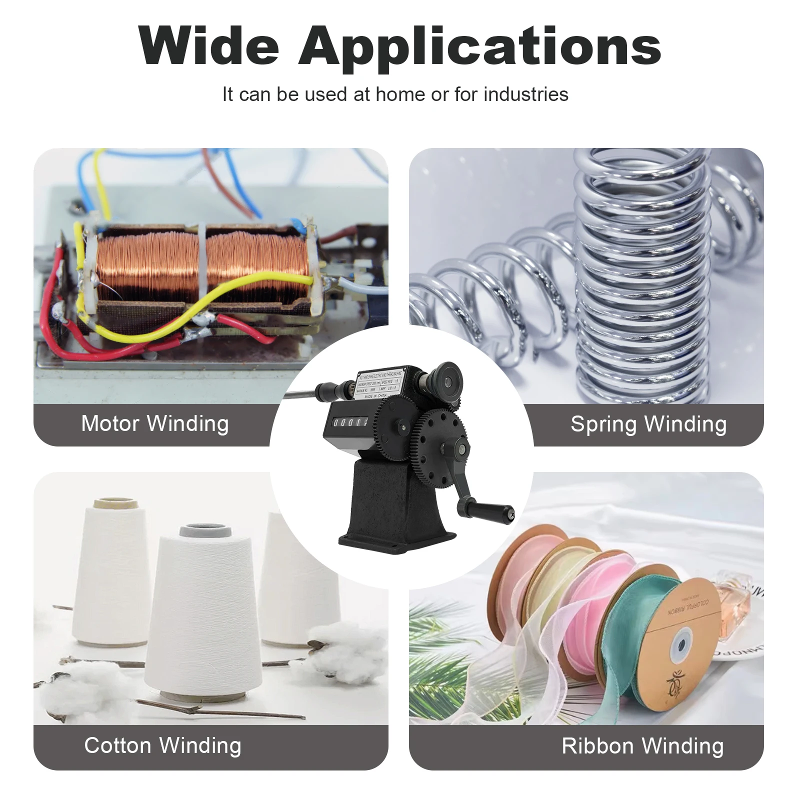 Wire Tool Counter Hand Coil Winding Tool Dual Purpose Manual Coil Winder Machine