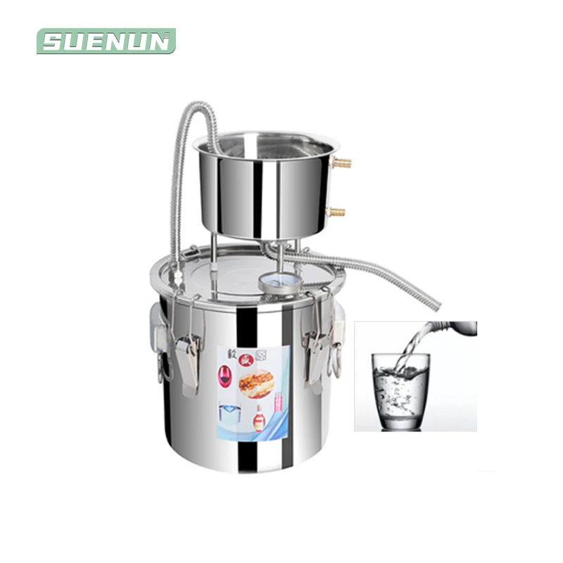 

10L Water Distiller Wine Steamer Brewing Equipment Roasting Wine Machine Water Filter Wine Brandy Essential Oil Brewing Kit