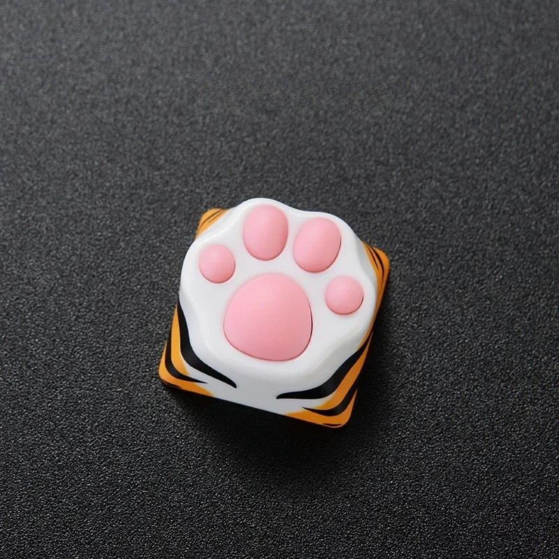Comfortable Feel Keycaps ABS Animal Theme DragonLi Ragdoll Cat Claw Keycap with Storage Box Mechanical Keyboard Accessories