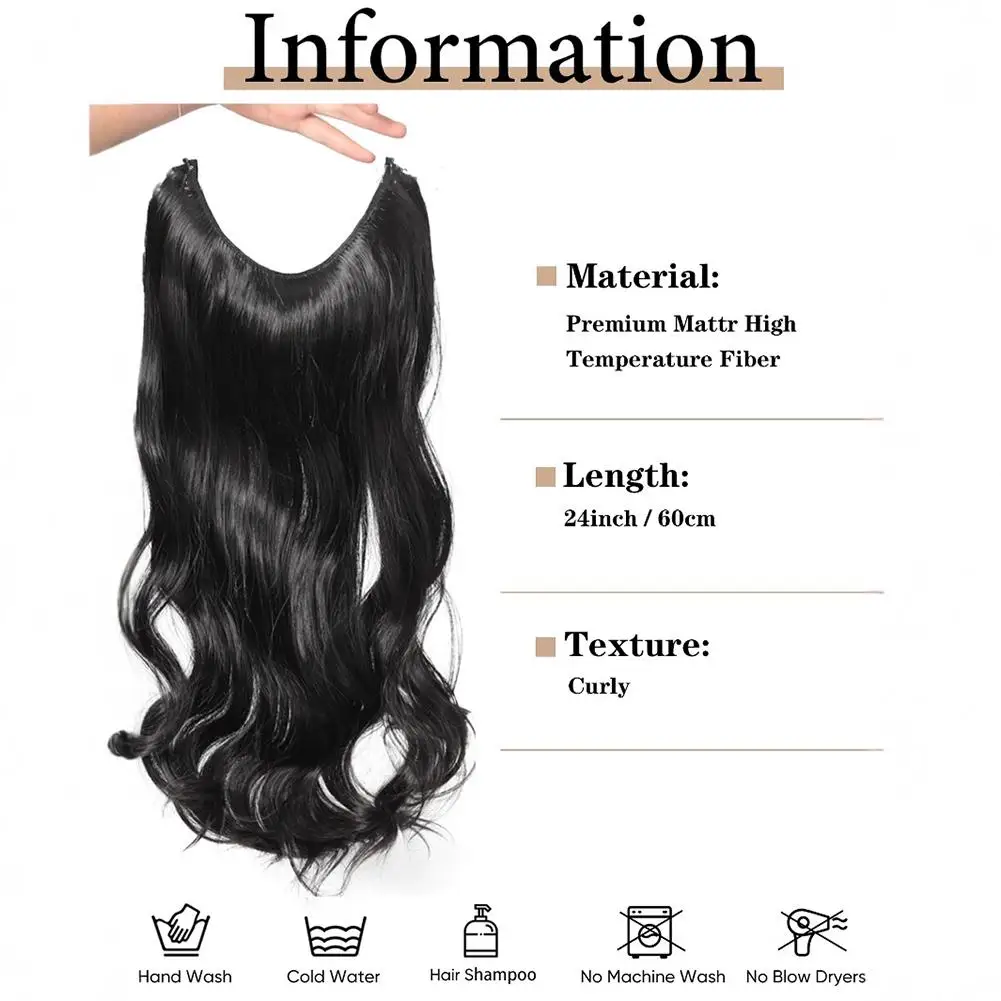 2025 NUEVO Clip en extensiones de cabello cabeza completa largo rizado ondulado piezas de cabello sintético Ondulado natural para mujeres niñas cabello