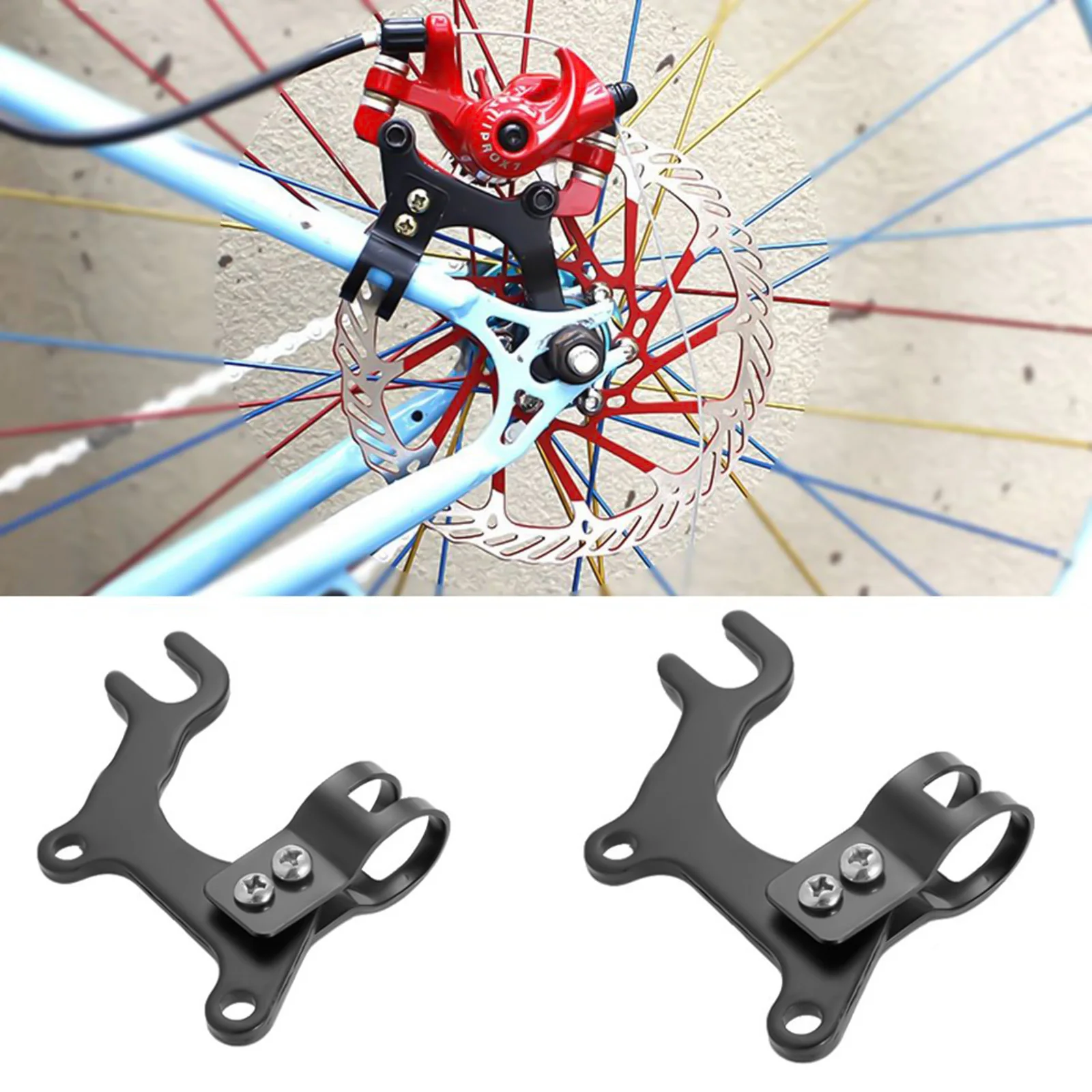 Soporte conversión freno disco aluminio – Kit montaje bicicleta - imagen 4