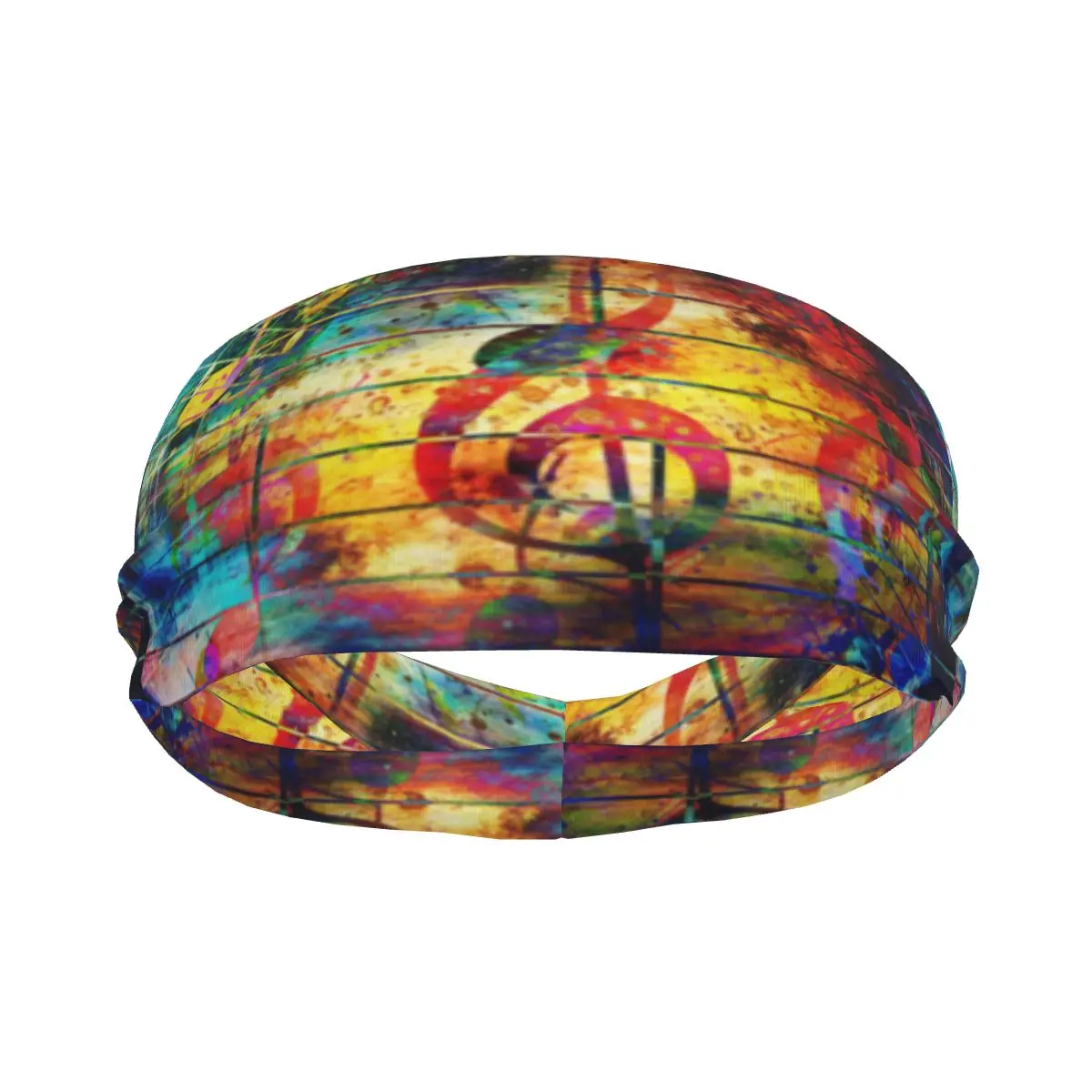 

Headband Abstract Colorful Music Notes And Violin Clef Headwrap Hairband for Tennis Gym Fitness Headwear Hair Accessories