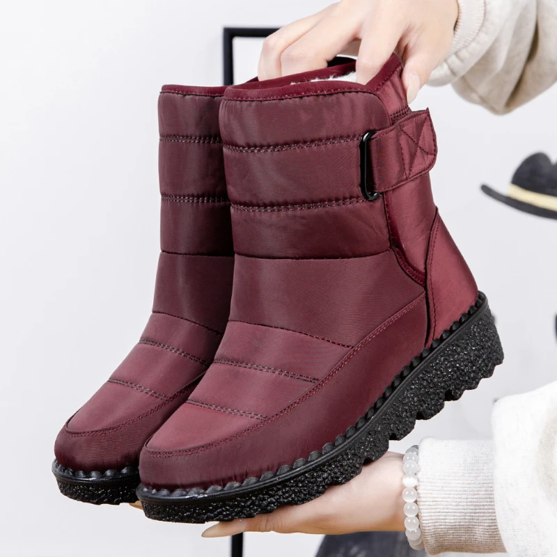 

Boots Women Non Slip Waterproof Winter Snow Boots Platform Shoes for Women Warm Ankle Boots Cotton Padded Shoes Botas De Mujer