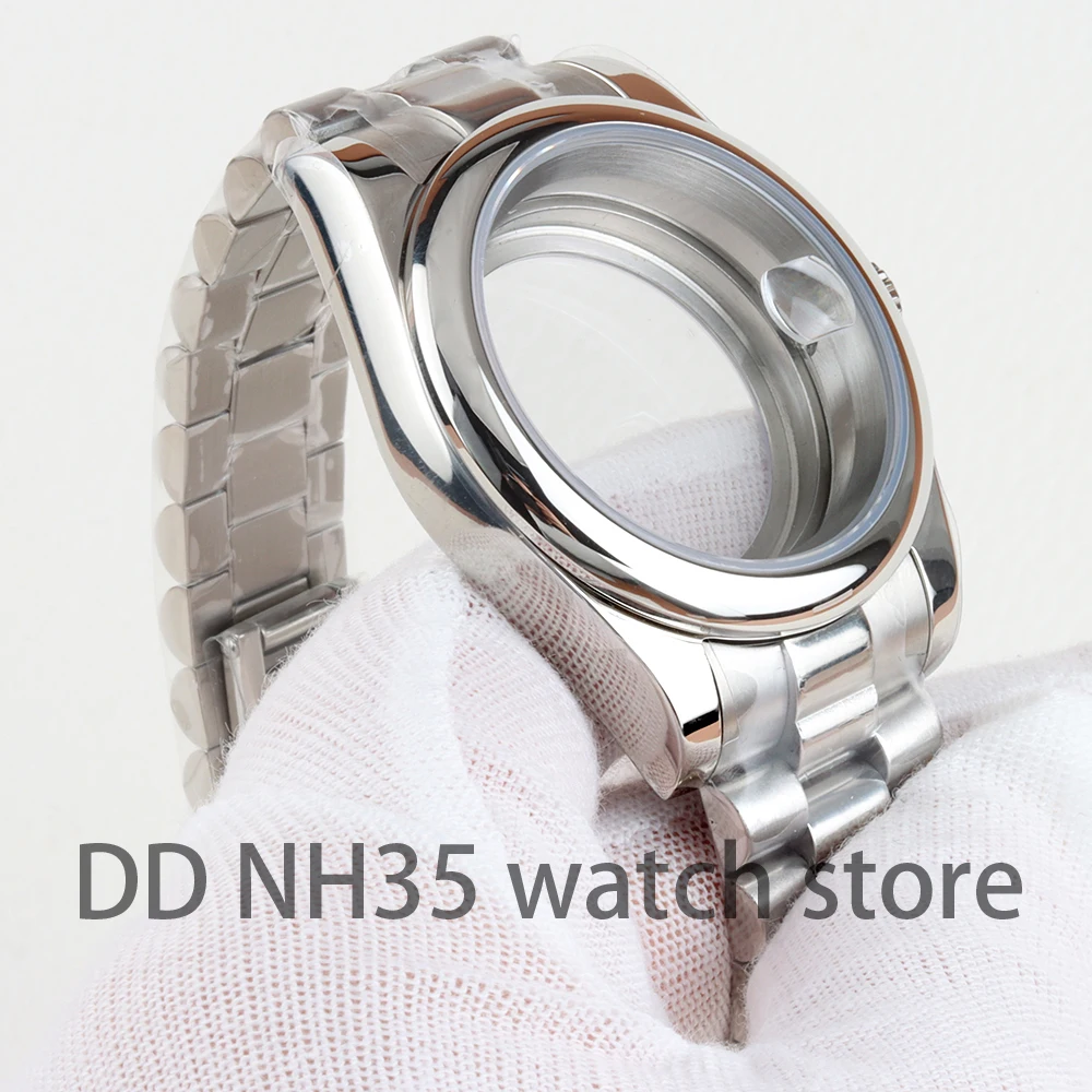36mm/39mm NH35 Case Presidential Bracelet Stainless steel Sapphire Glass 100m Waterproof for NH35 NH36 movement datejust case
