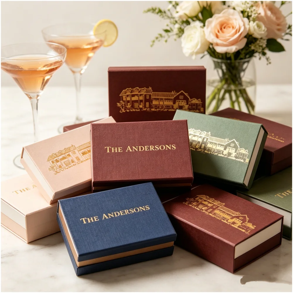 

Luxury Editorial Matchboxes Custom Wedding | High End Matchbox Favours | London Made Bespoke Gift