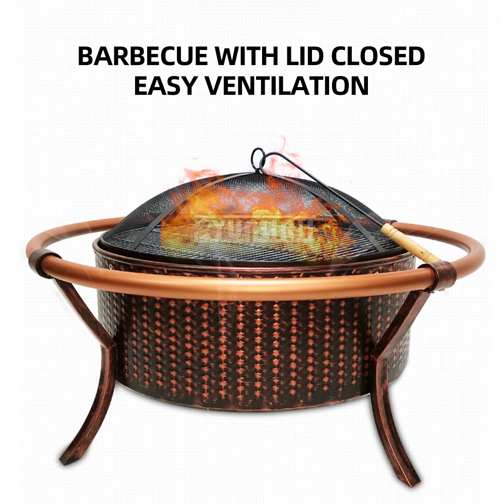 円形の中庭グリル盆地屋内バーベキューグリル家庭用織物バーベキューグリル