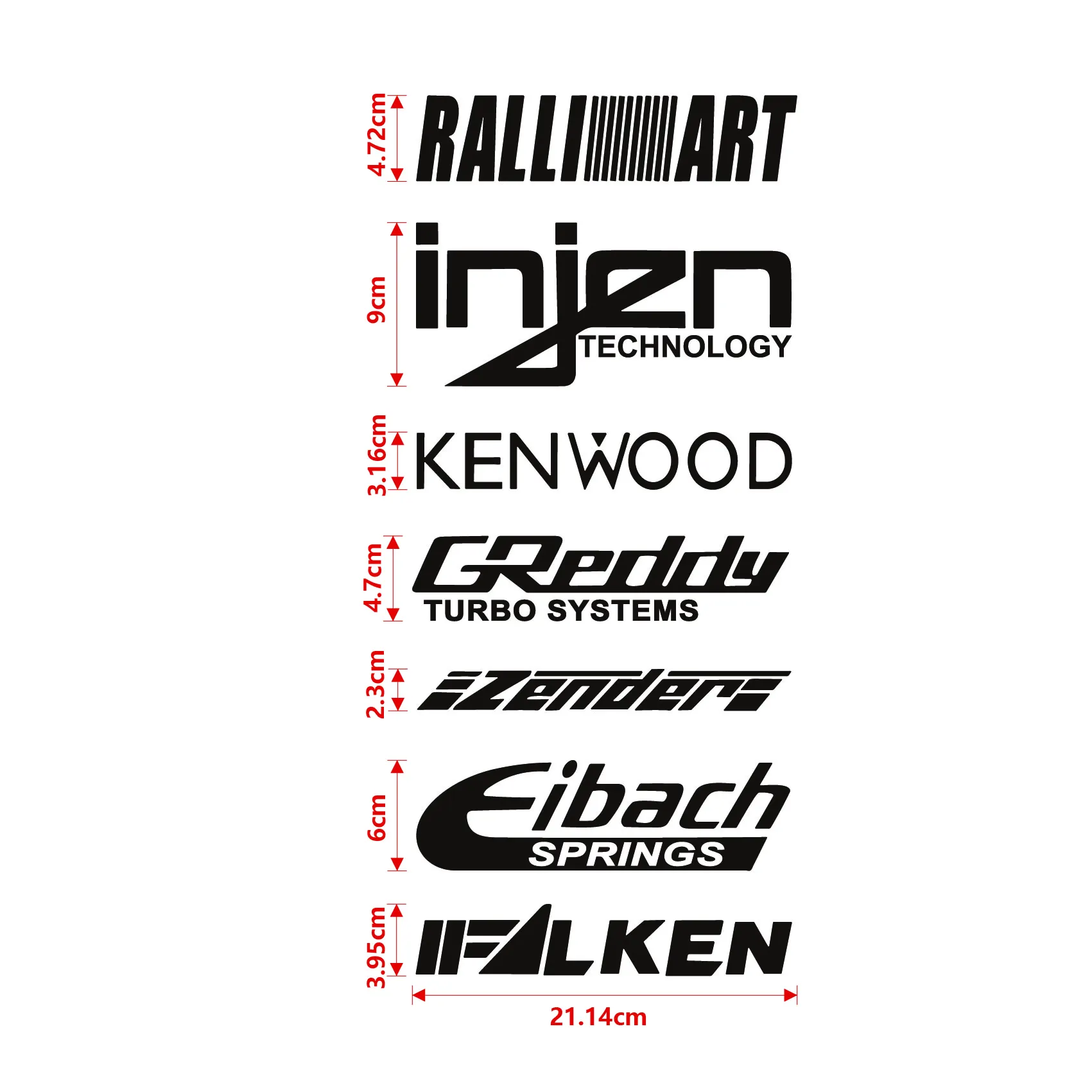 1pc Funny Injzn Kenwood Text Bike Sticker Car Stickers and Decals Carbon Sticker Auto Sticker Home Decor Wall Stickers gallery 1
