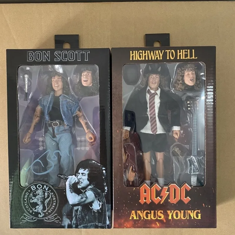 

AC/DC Angus Young, lead guitarist, Bon Scott, lead singer 8 inch movable