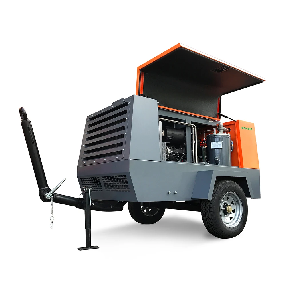 200 Cfm Diesel Engine Driven Air Compressor for Hard Rock