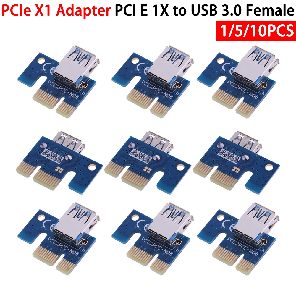 

1/10Pcs PCI-E Extended Line Card Adapter USB 3.0 PCI-E 1X to 16X Graphics Extension Cable PCI E X1 Adapter Pci Express Adapter