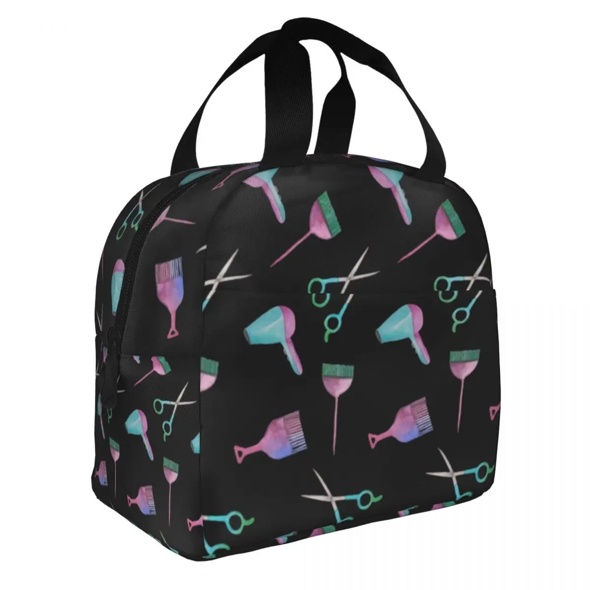Custom Hairstylist Hair Dresser Barber Tools Insulated Lunch Bag School Hairdresser Lover Leakproof Thermal Cooler Lunch Box