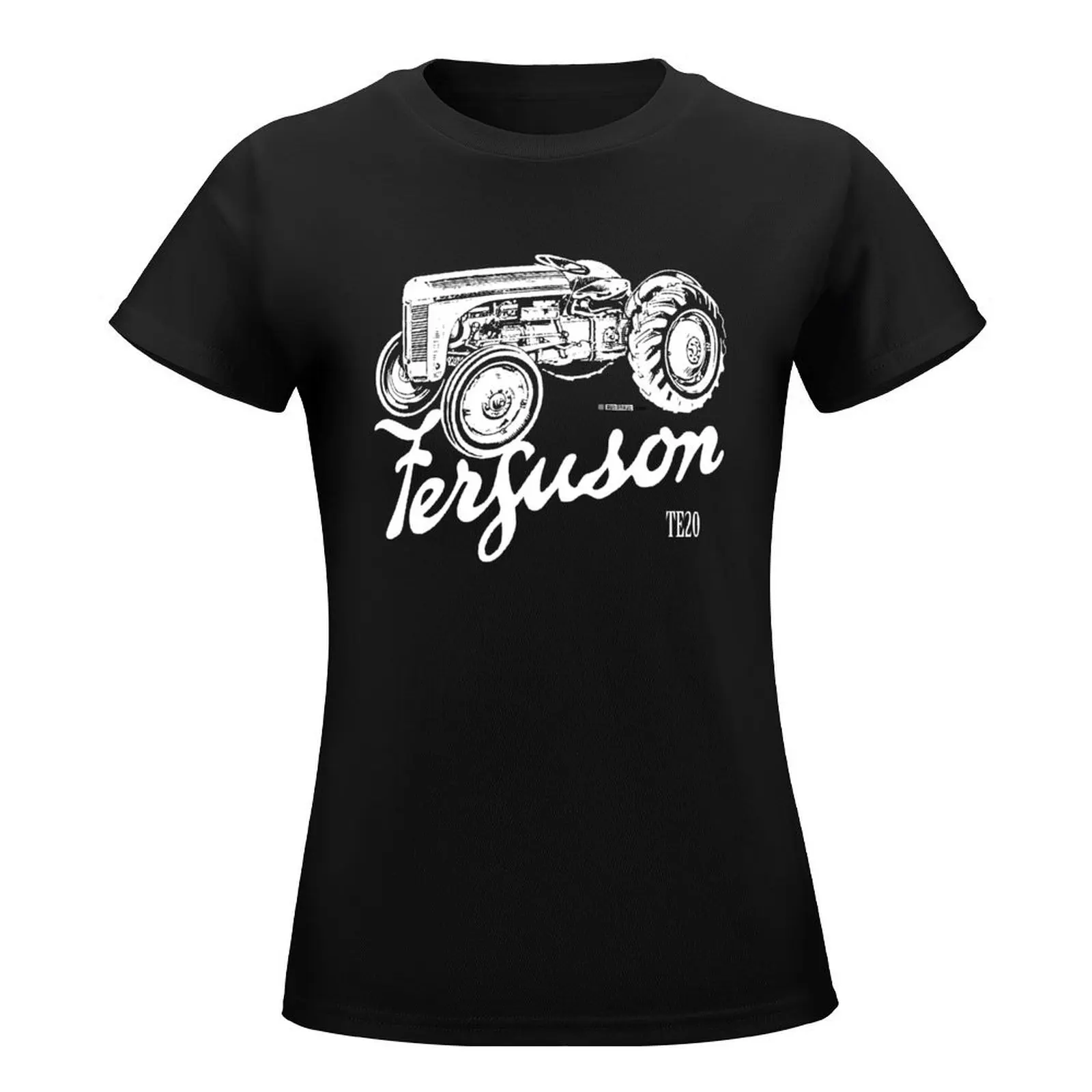 Classic Ferguson TE20 script and illustration T-Shirt Short sleeve tee anime clothes Woman T-shirts