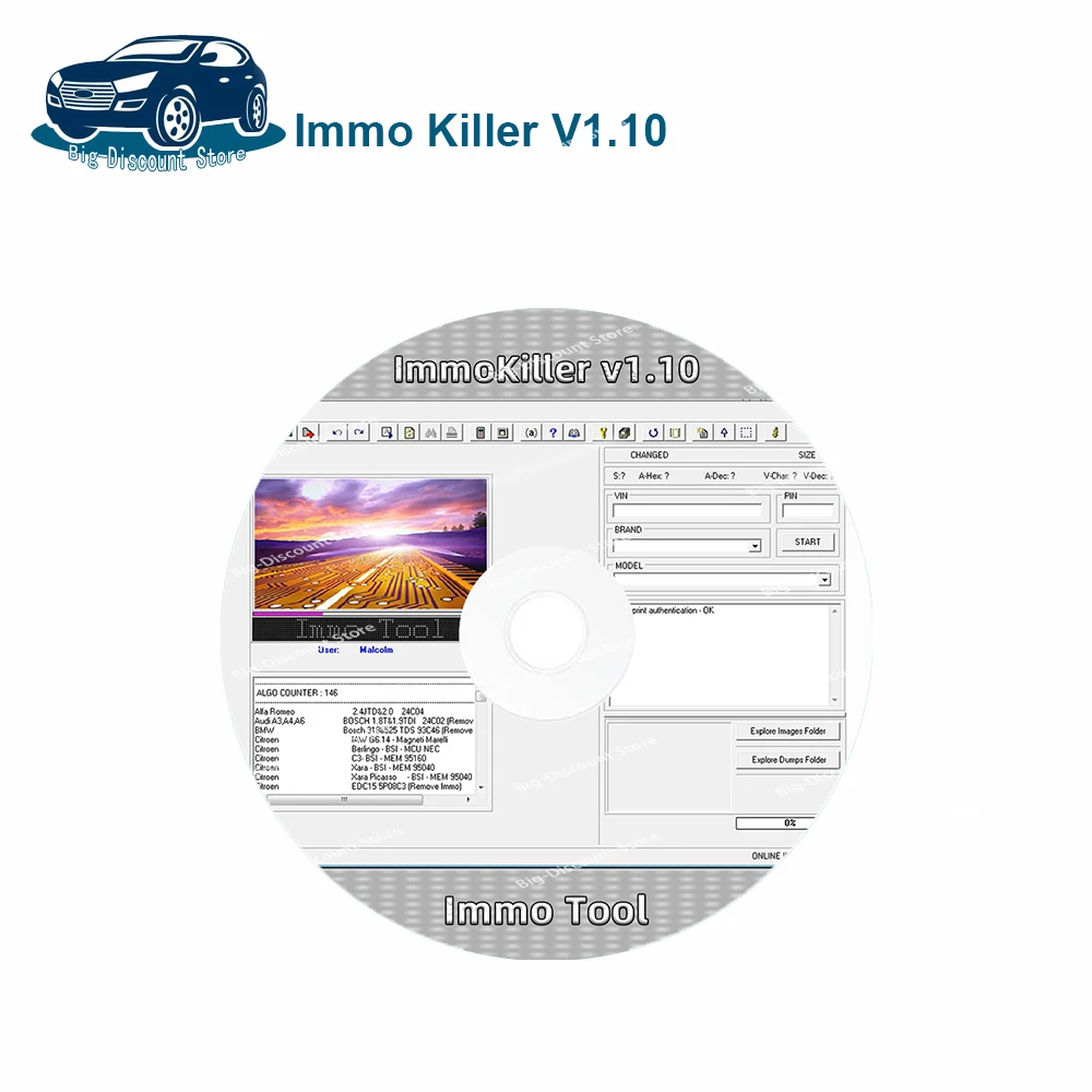 ECU Programmer Tool Newest IMMO Off Software v1.1 Immo Killer for Car Repairing Passing Virigining the Immobilizer send link