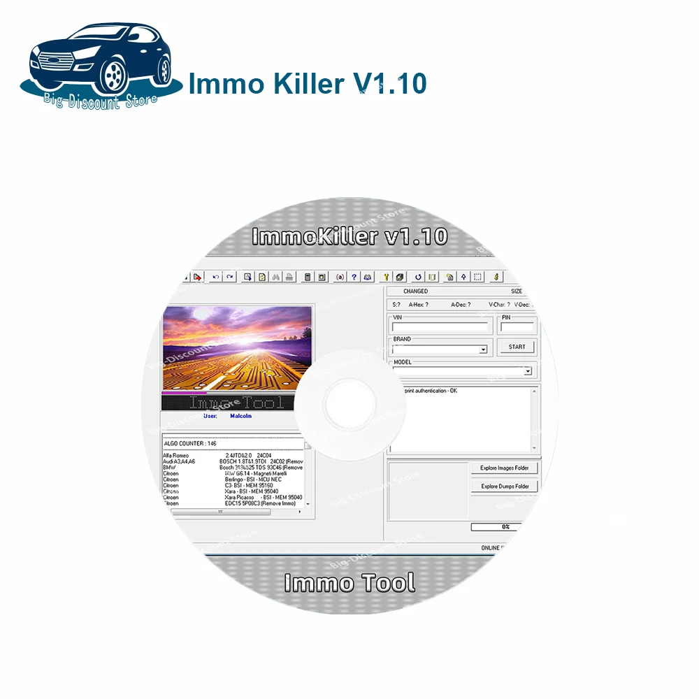 ECU Programmer Tool Newest  IMMO Off Software v1.1 Immo Killer for Car Repairing Passing Virigining the Immobilizer send link