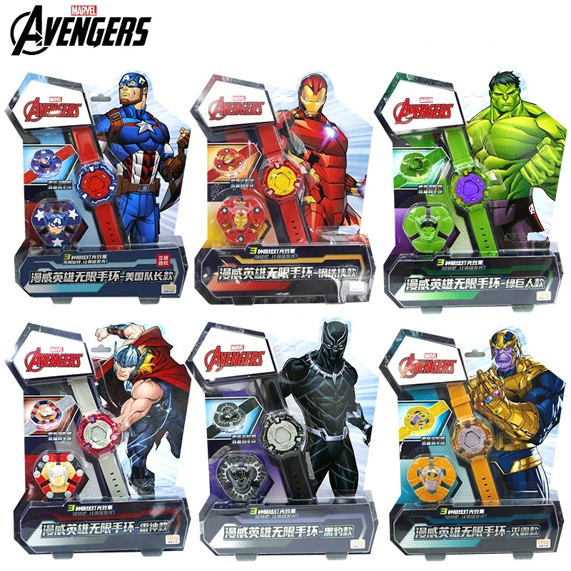 

New Fidget Spinner Wristband Marvel Avengers 6 Styles Captain America Iron Man Hulk Three Glare Movie Peripheral Toy Boys Gifts