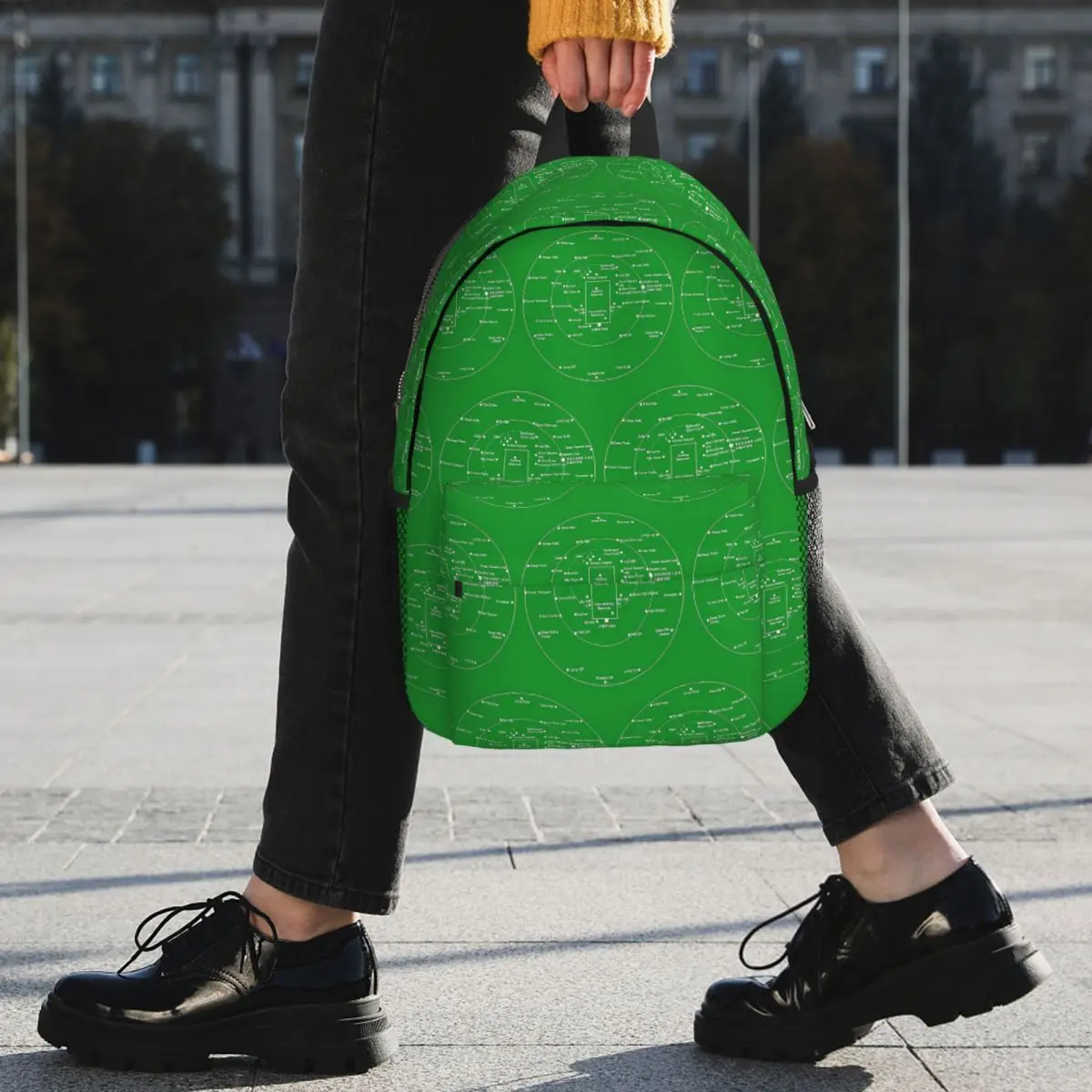 Cricket Pitch Positions- Fielding Positions Diagram Backpack Student BookBag Men Women School Bag Laptop Shoulder Bags