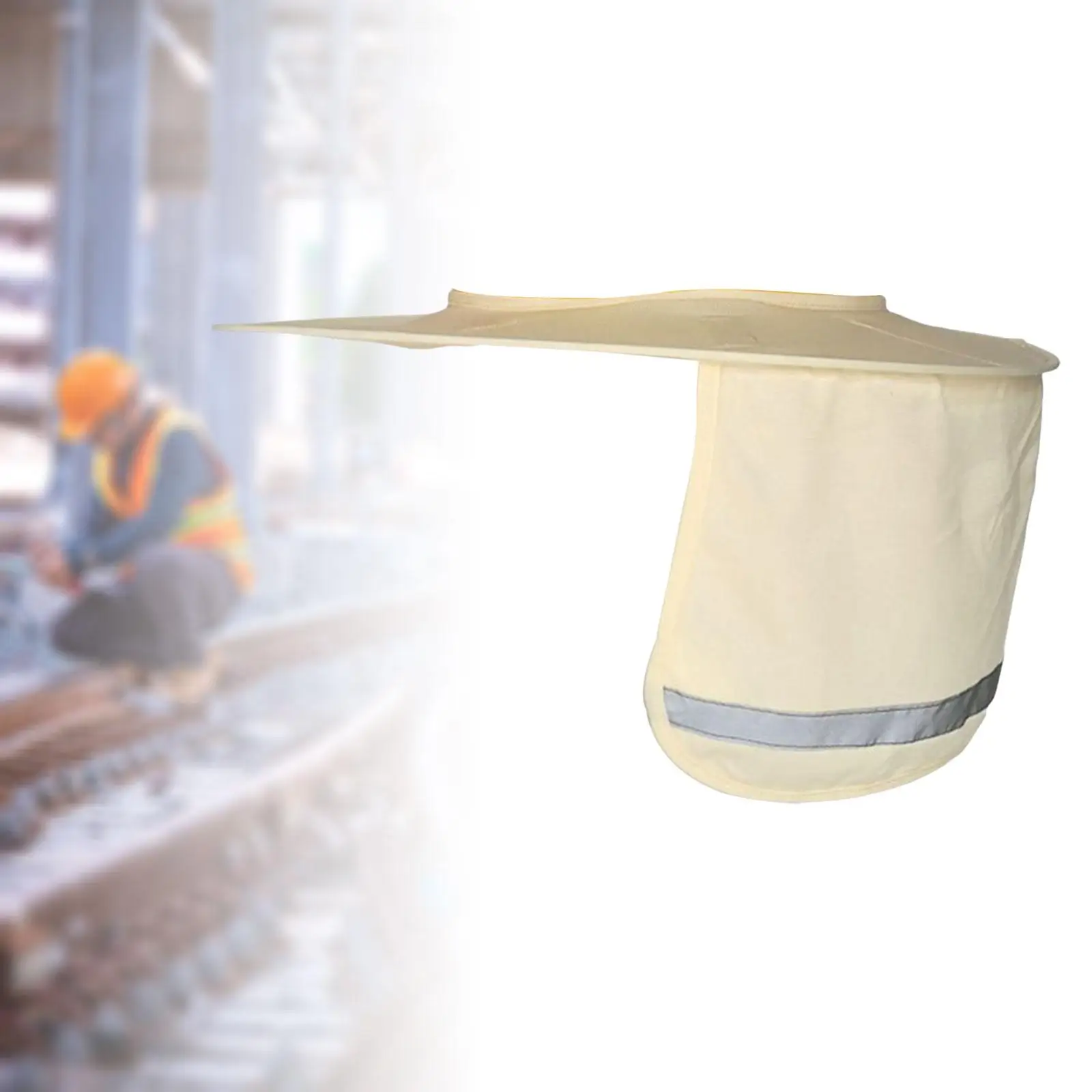 غطاء مظلة للرقبة، غطاء شريطي عاكس للضوء لصيد الأسماك والتنس باللون البيج