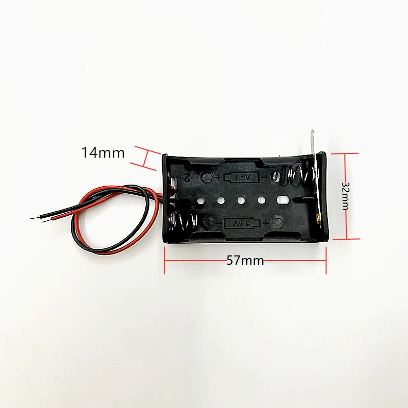 DIY بها بنفسك الإنتاج التجريبي لخرطوشة بطارية 2AA مع مفتاح سكين الصفائح المعدنية وحامل بطارية سكين بسيط