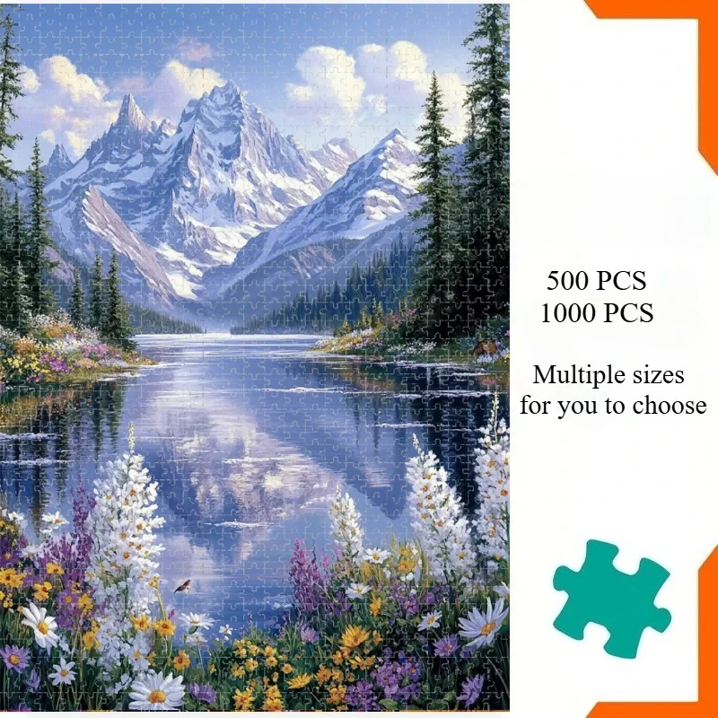 Large Size Jigsaw Puzzle 500/1000/1200/2000 Pcs Mountain Landscape Puzzles for Adults Stress Relief Toys Gift