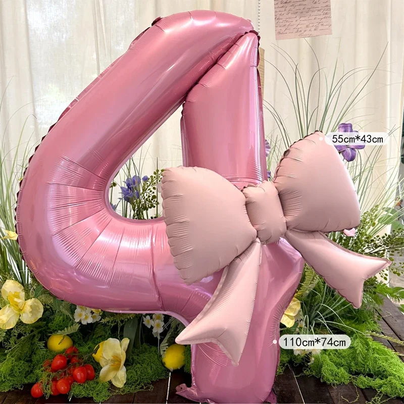 40 inch roze digitale strik boog aluminiumfolie ballonnen voor meisjes bruiloft verjaardag partij decor nummer partij foto rekwisieten aanbod