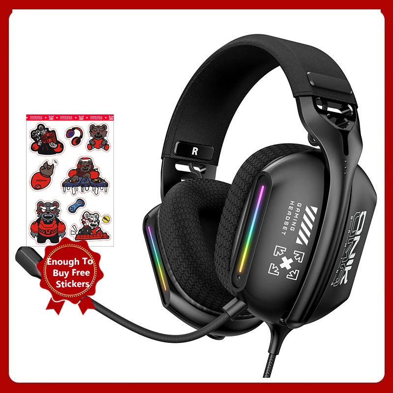 ONIKUMA Ruisonderdrukkende hoofdtelefoon Bedrade gameheadset Muziekoortelefoon 3,5 mm Geschikt voor computerlaptop met microfoon X12