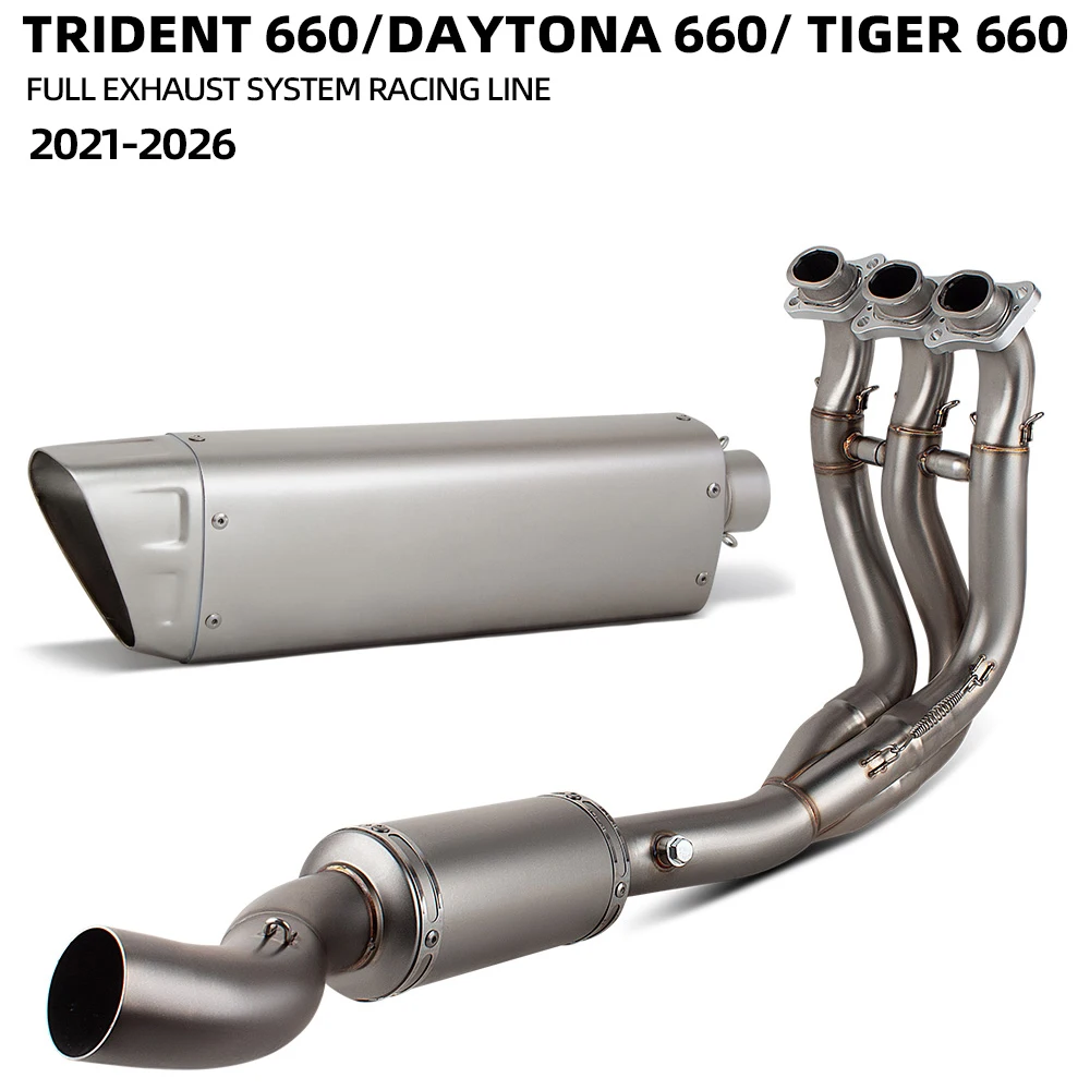 Sistema de Escape Daytona 660 para Triumph Tiger Sport / Trident 660 2021-2026, Kit de Escape para Motocicleta, Silenciador Deportivo de Competición