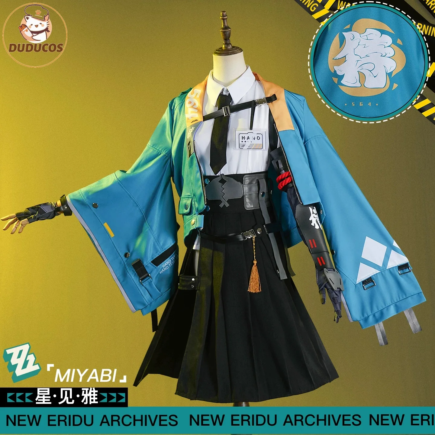 In Stock Miyabi Hoshimi Cosplay Costume Zenless Zone Zero ZZZ Мияби Fox Samurai Full Set Ear Wig Shoes Halloween Xmas