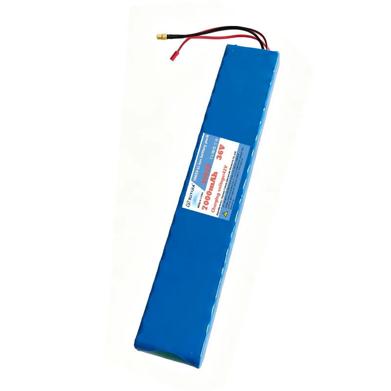 36V 7Ah Lithium-ion Battery Pack for Electric Scooter 18650-10S2P Configuration 500W Max Discharge Long-lasting Replacement