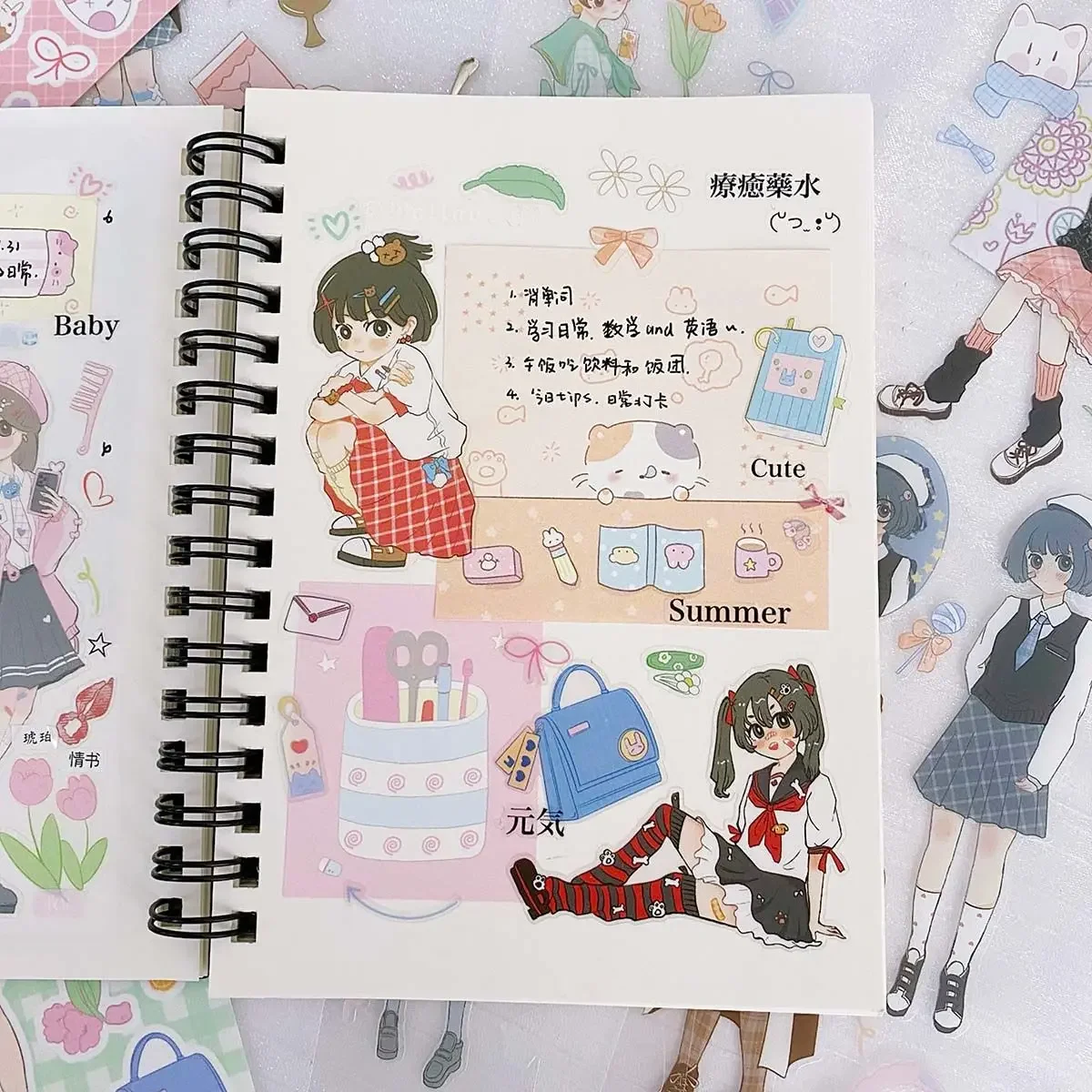 Sticker Girl Series Graffiti Cute Character Hand Account Guka DIY Mobile Phone Case Decoration