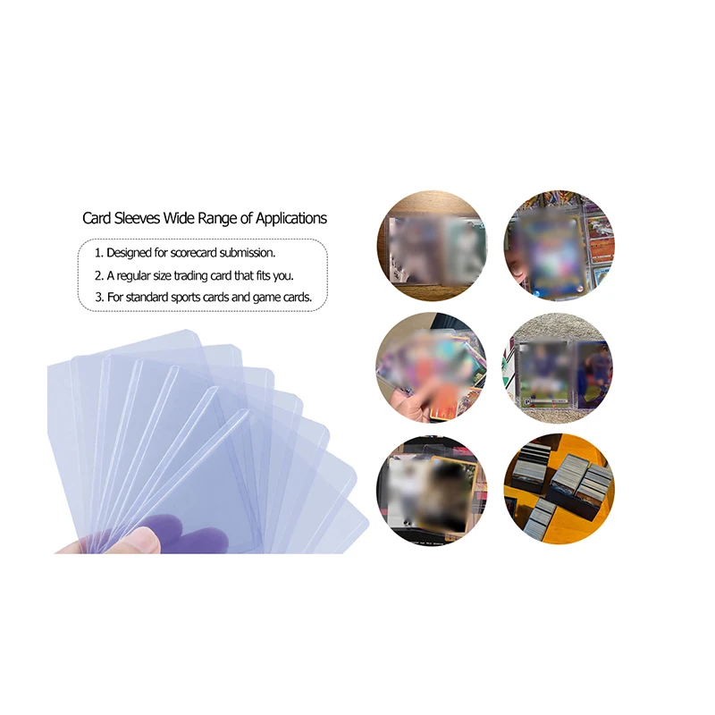 25/50/100 compte des chargeurs supérieurs pour cartes, pochette pour cartes de Baseball 3 "x 4", protecteur de cartes en plastique dur pour cartes de commerce de jeux, cartes de sport