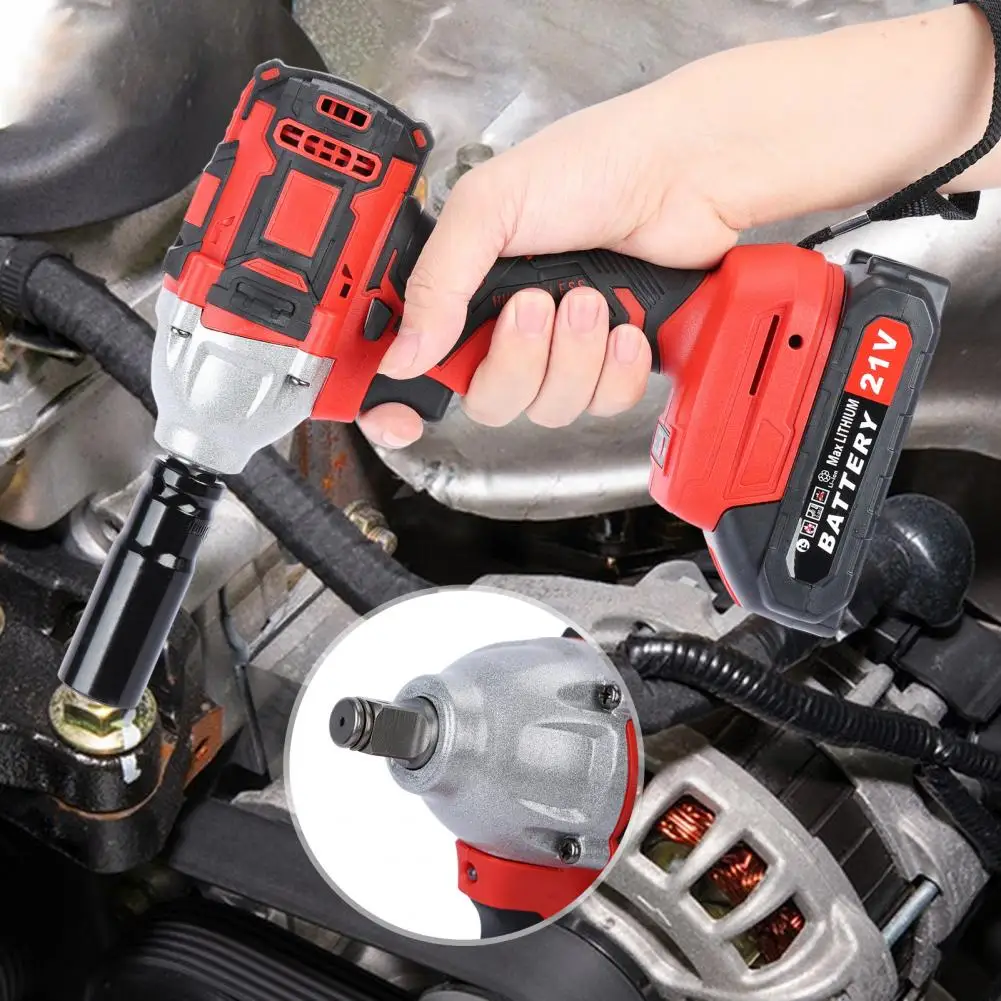 Impact Wrench 520N.m High Torque Electric Wrench With 2 X 1500mAh Batteries Brushless Motor Electric Impact Wrench For Family