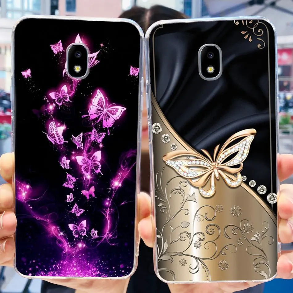For Samsung Galaxy J3 J5 J7 2017 Case Elegant Printed Soft Silicone TPU Cover For Samsung J7Pro J5Pro J3Pro 2017 Phone Bumper