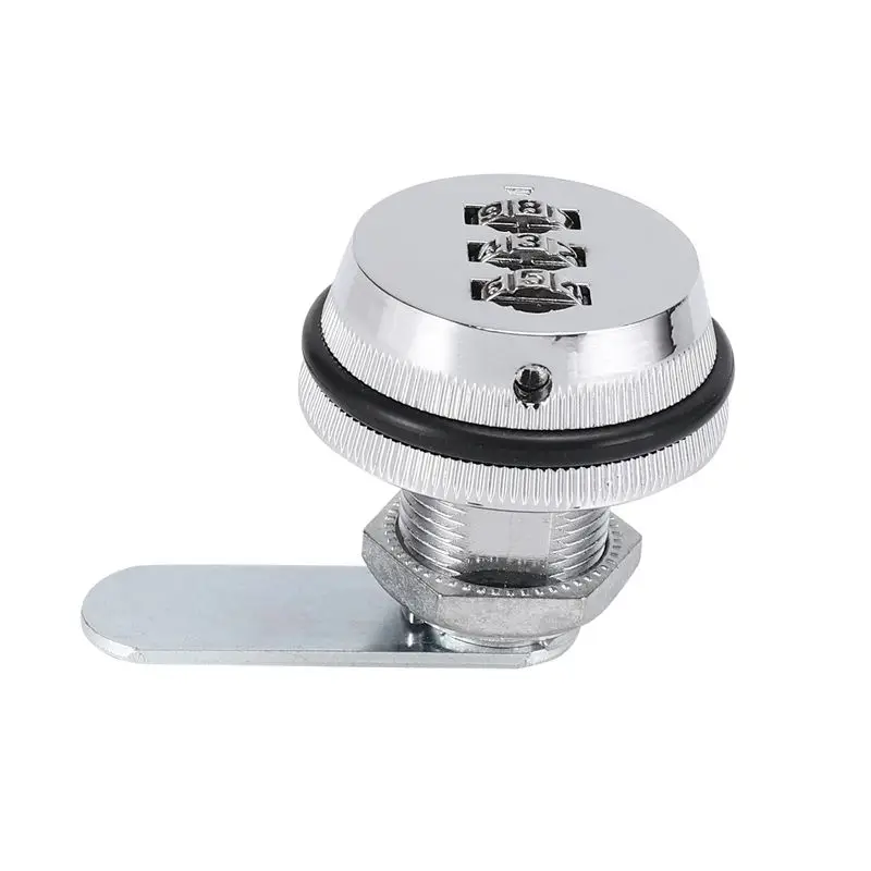 AT05-6X مجموعة رمز سبيكة قفل كامة بدون مفتاح صندوق بريد آخر خزانة RV 3 قرص فضي #5