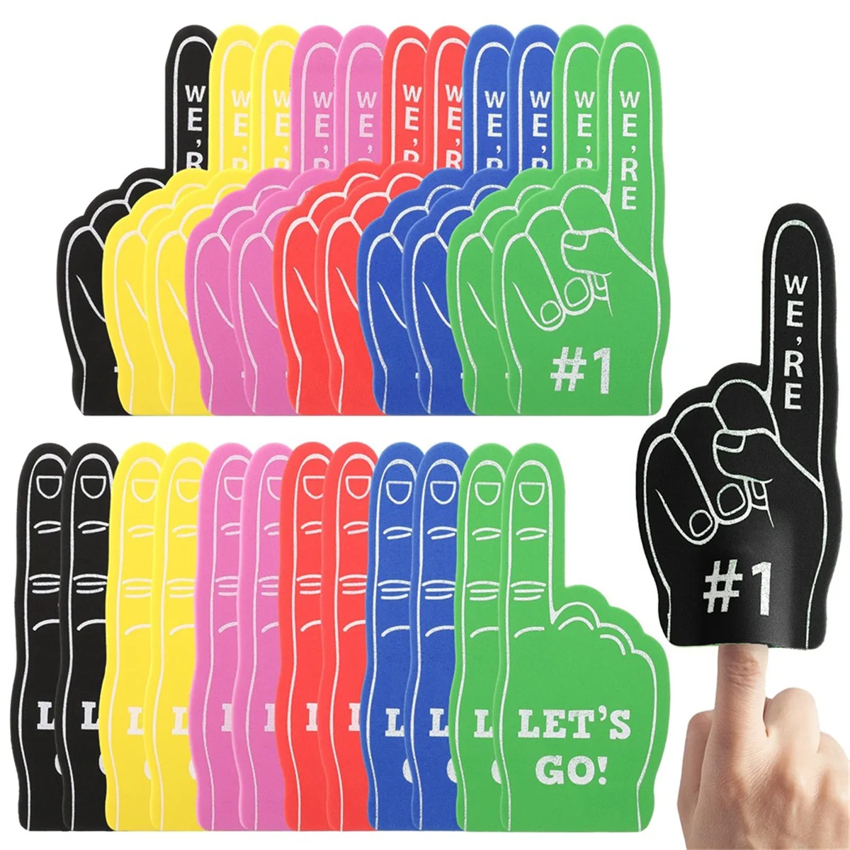 إصبع رياضي صغير من الرغوة ، عصي أحداث رياضية لكرة السلة وكرة القدم ، ألعاب الرقص ، لوازم الحفلات #2