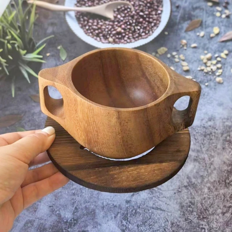 50pcs Round Wooden Slice Cup Mat Coaster Tea Coffee Mug Drinks Holder for DIY Tableware Decor Durable Kitchen Decor