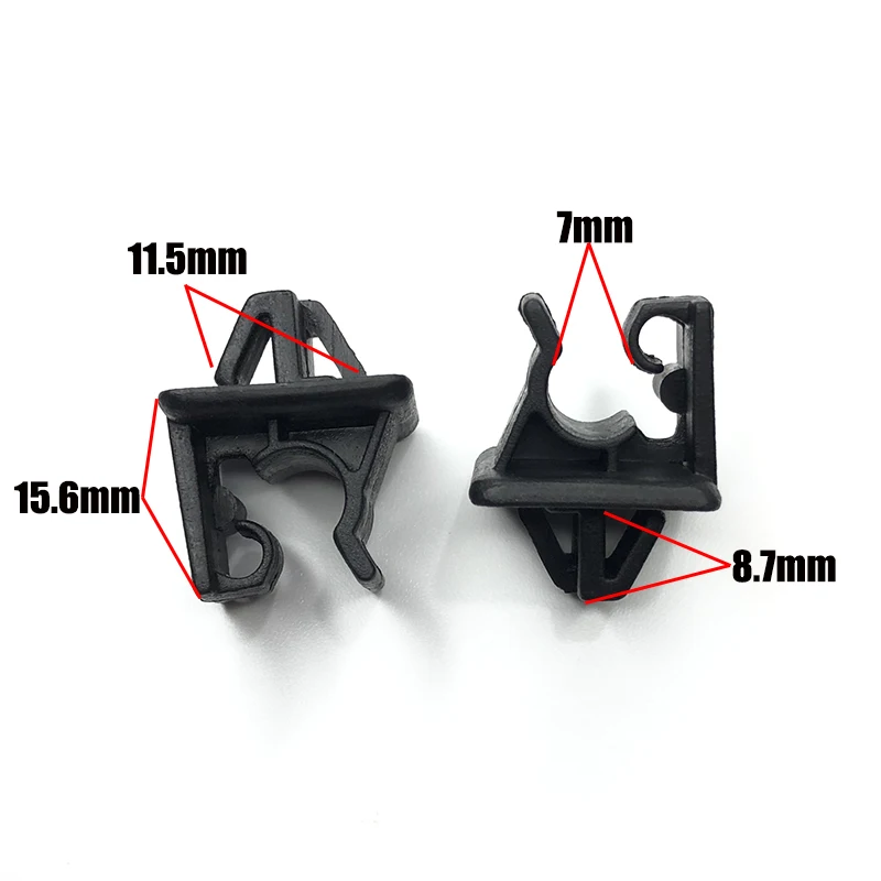 20/10Pcs Clips Fastener Black Car Bonnet Hood Prop Support Rod Clamp Clip Kit for Kia for Hyundai 81174-21010 / 8117421010