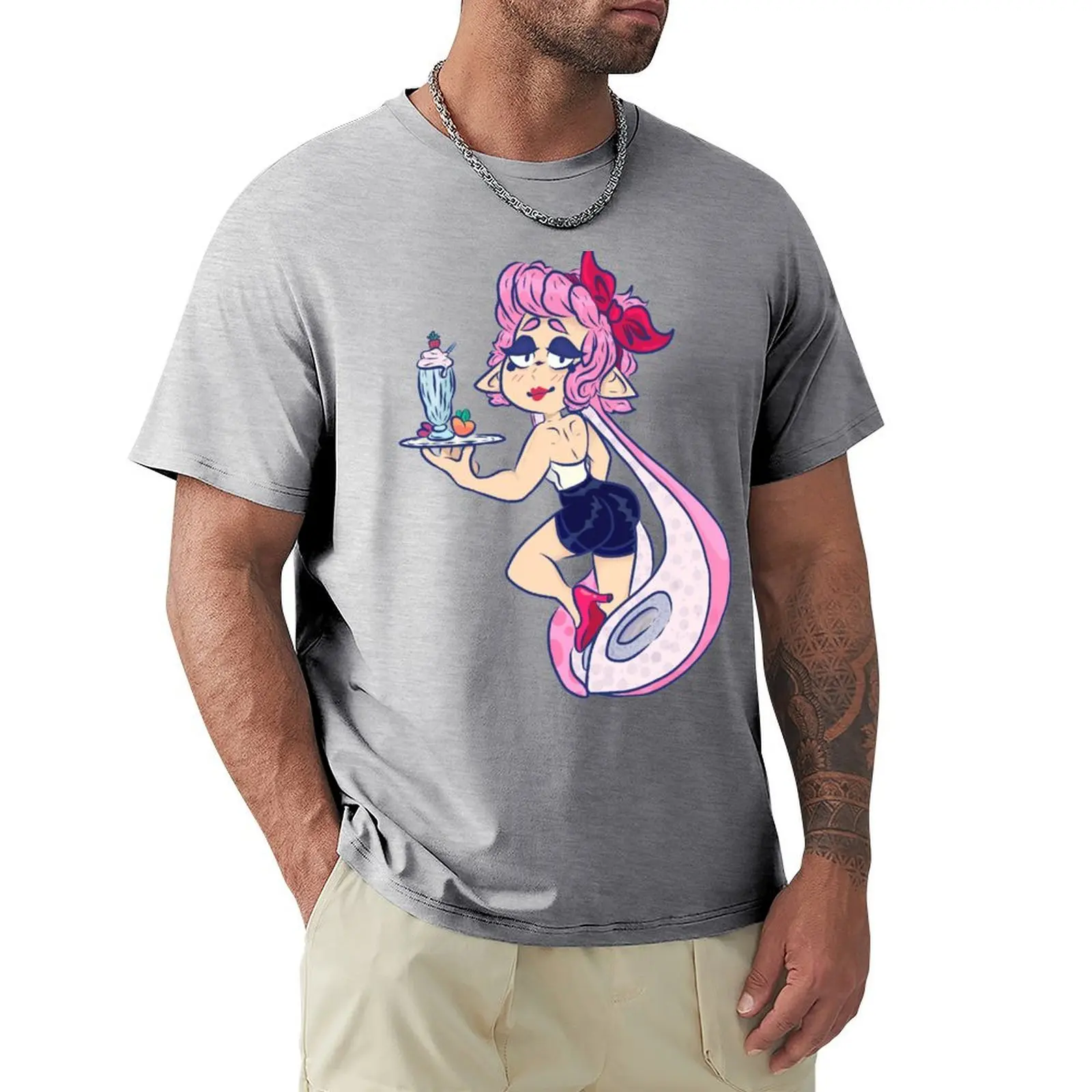 Woomy Waitress T-shirt anime new edition cute clothes tees t shirt men