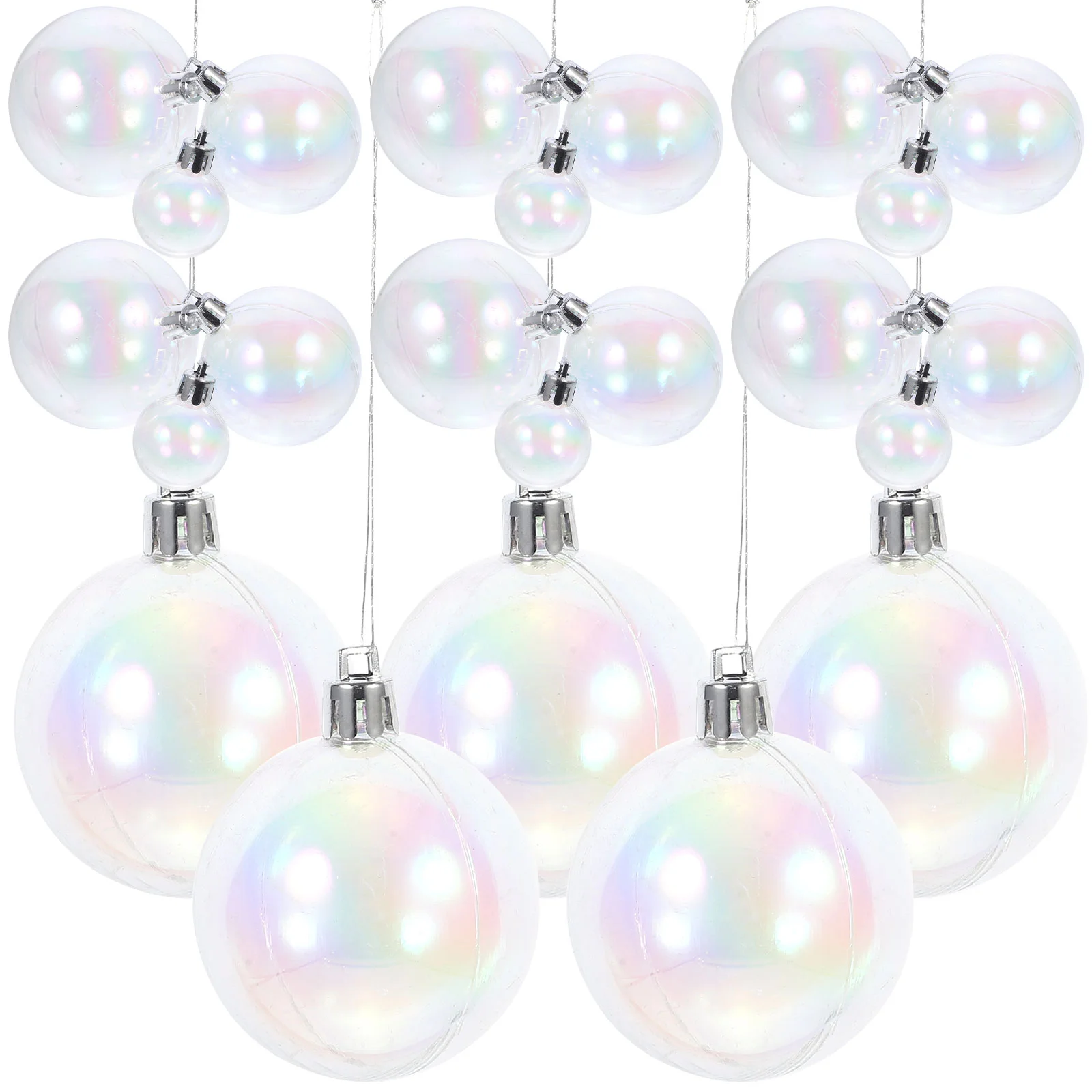 24 Pcs Christmas Balls Tree Xmas Party Supplies Hanging Decor Inflatable Halloween Decorations