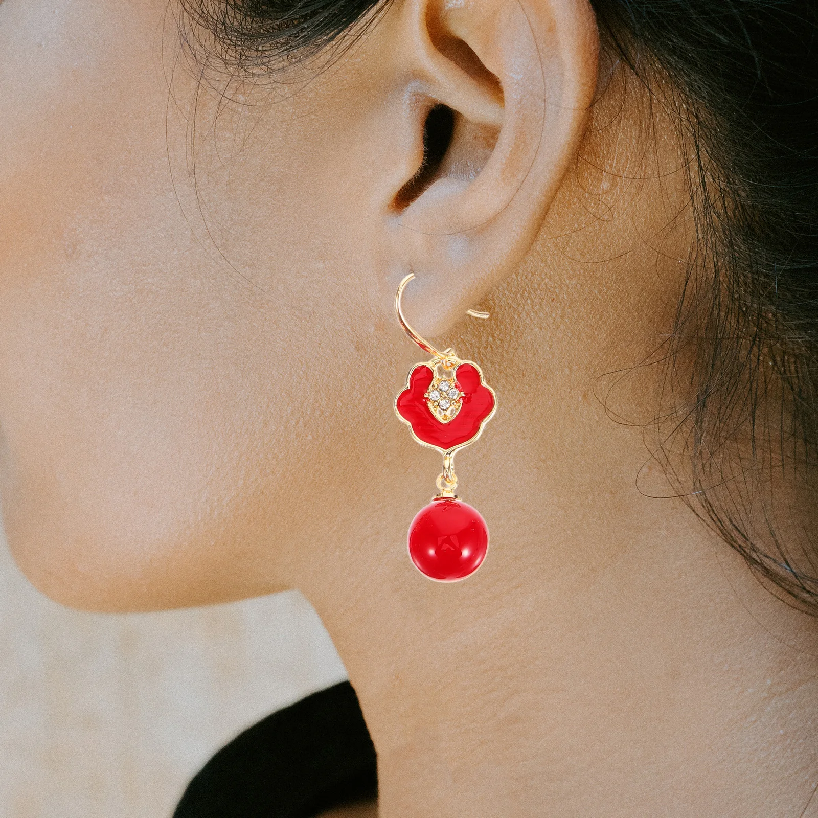 

4Pairs Chinese Style Earrings Tassel Long Drop Earrings for Women Girls New Year Festival Party Jewelry Ear Jewelry