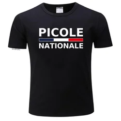 national picole TShirts Humorous homme tshirt classical tops men black tshirt Picole Nationale T Shirt Loose men Cotton T-shirt