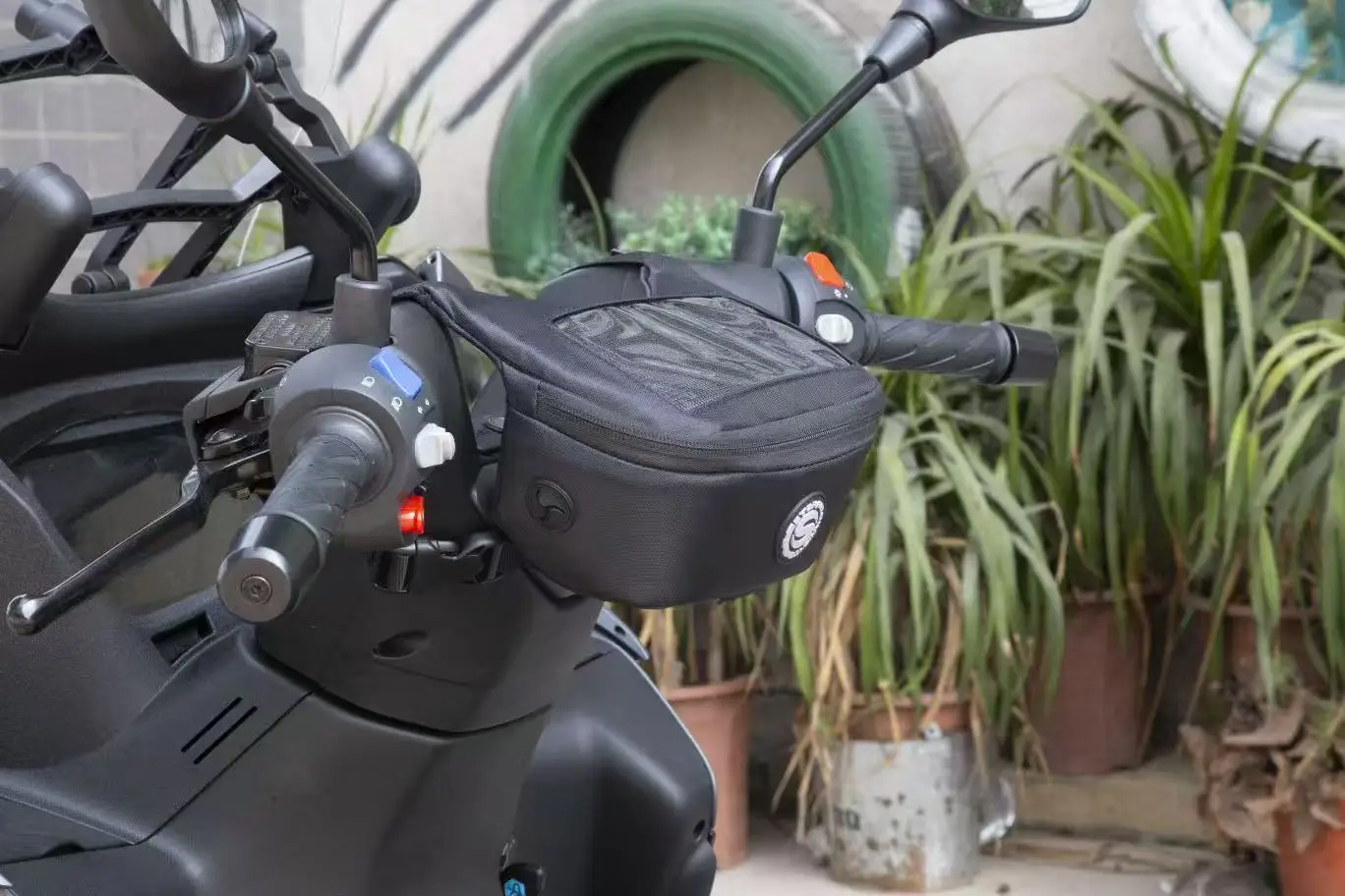 حقيبة دراجة نارية كهربائية متعددة الوظائف من Ashin، حزمة أمامية للسكوتر، مقاومة للماء، خفيفة الوزن، سعة كبيرة، غطاء مطر قابل للفصل #5