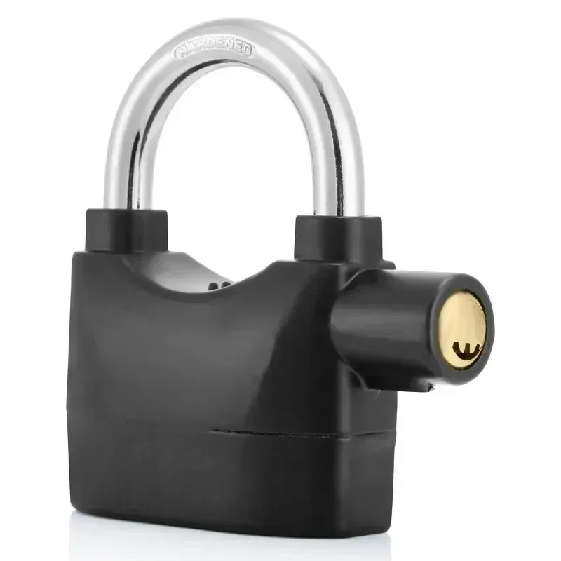 Core zinc alloy alarm padlock, rust proof intelligent alarm padlock, outdoor door lock, waterproof, anti pry, anti-theft