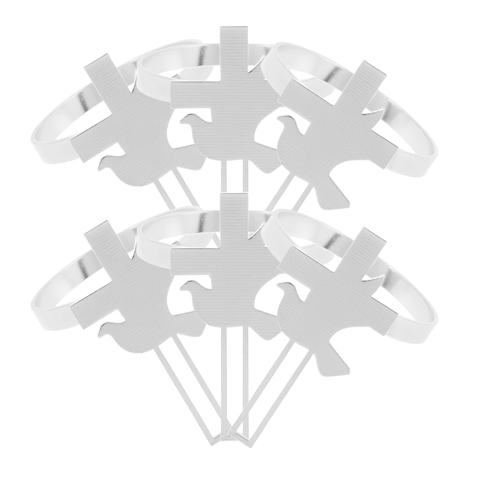 

6pcs Cross Rings Metal Napkin Holders Decorative Table Decoration For Weddings Hotel Restaurant Party Napkin Ring Set Serviette