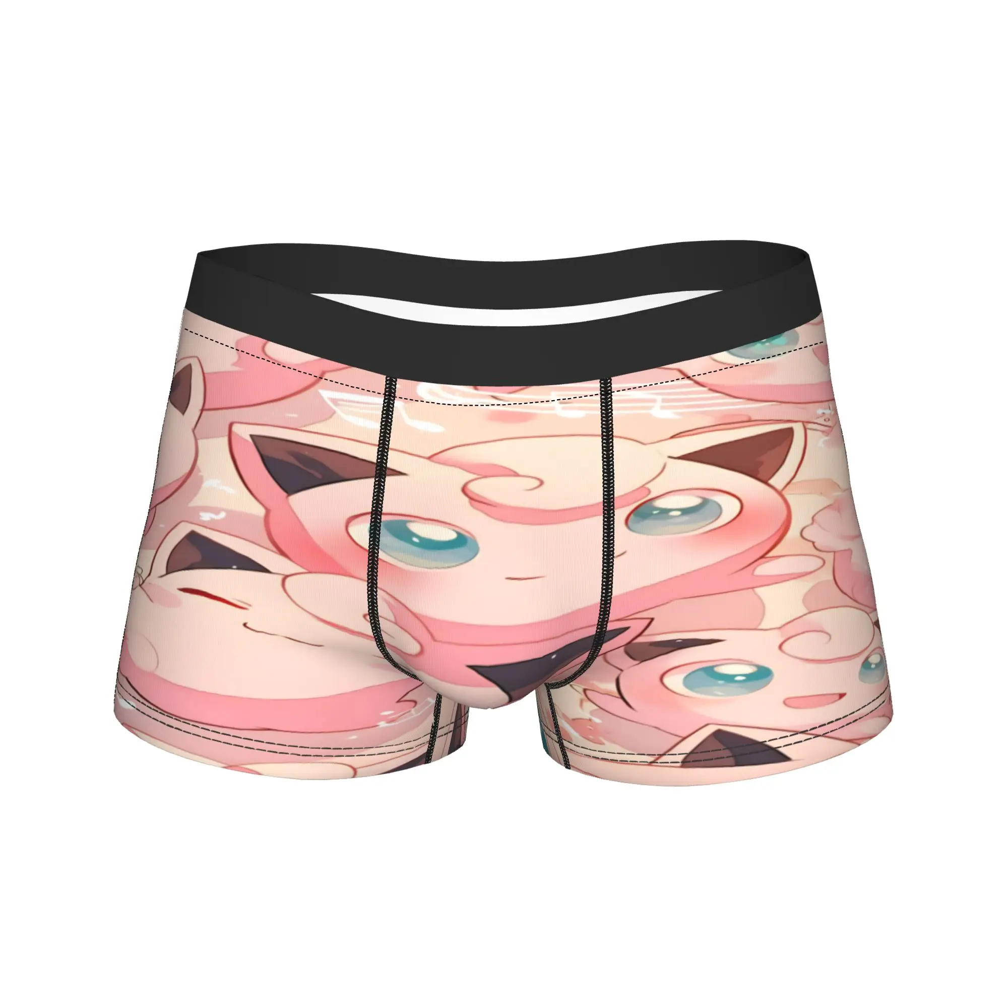 

Трусы-шорты Jigglypuff Trunk 3D Pouch, высококачественные, на заказ, забавные мужские трусы больших размеров
