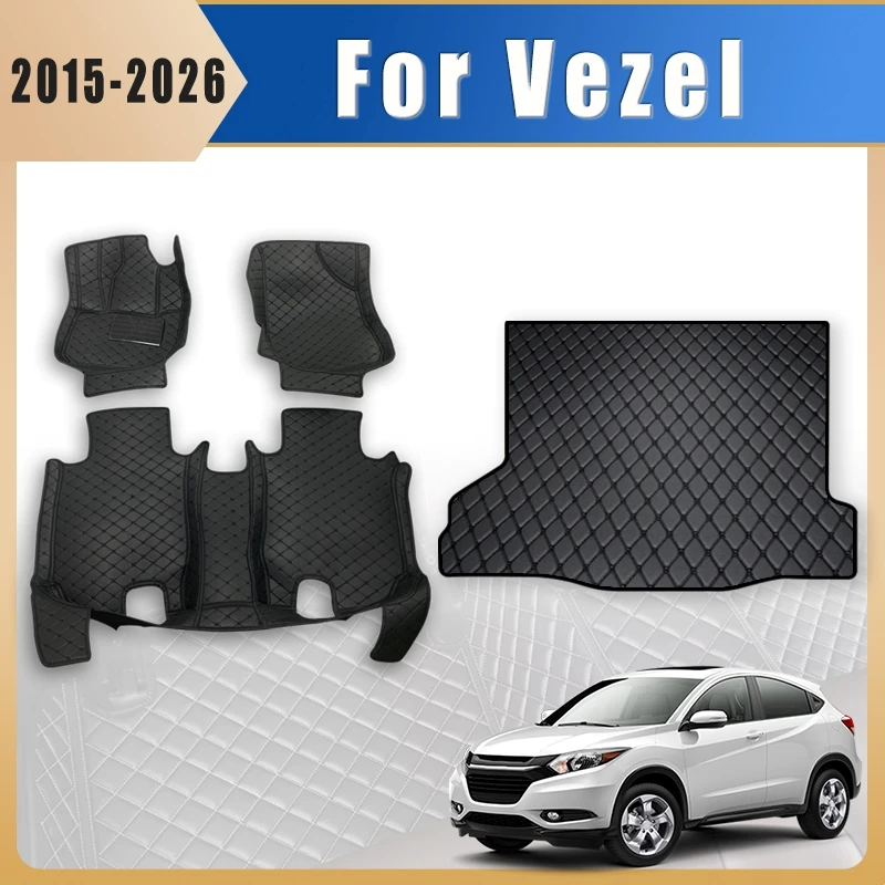 

Car Floor Mat Trunk Carpet For Honda Vezel 2026 2025 2024 2023 2022 2021 2020 2019 2018 2017 2016 2015 Leather Trunk Mat