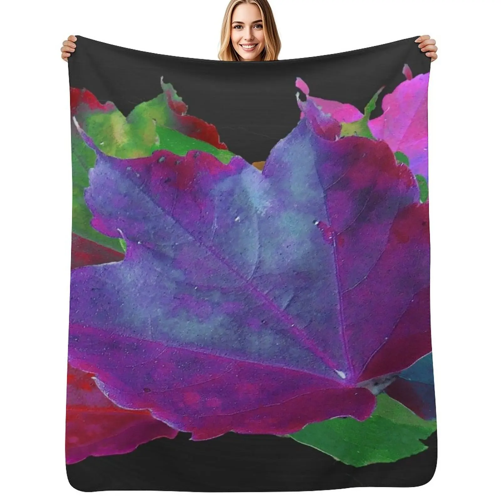 

Vivid Leaves Throw Blanket Extra Large Throw valentine gift ideas Decorative Sofa Furrys Blankets