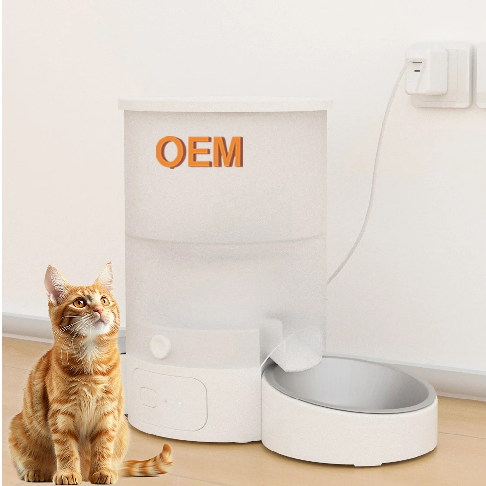 

Smart Large-Capacity Automatic Pet Feeder with Timed and Portion-Controlled Remote, Stainless Steel Bowl for Small Animals