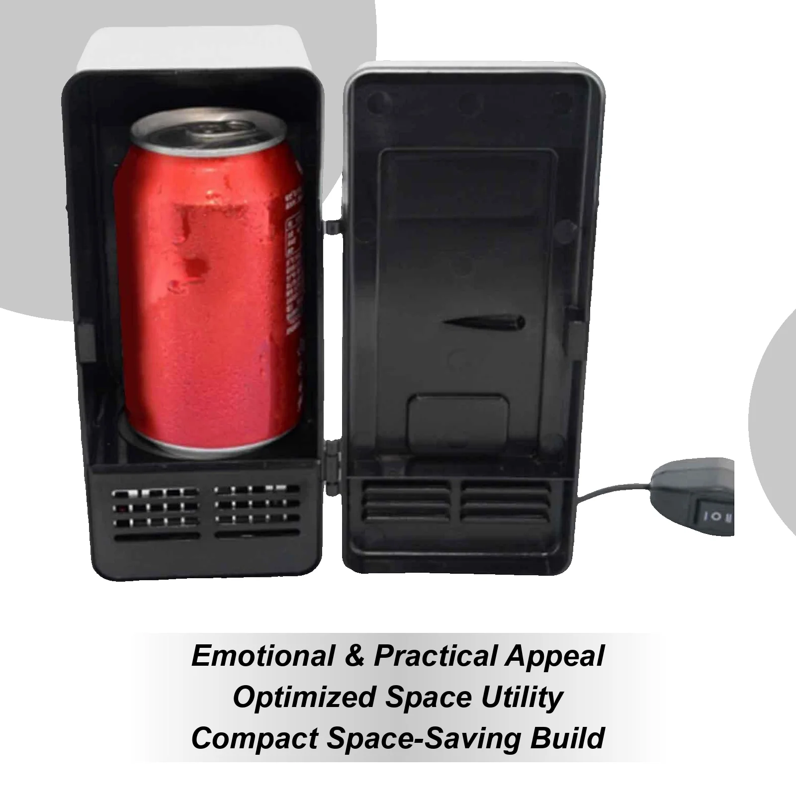 Small Fridge USB Beverage Refrigerator USB-Powered Plug-in Cooler Appliance Skin Care Supplies For Road Trip Bedroom Dormitory